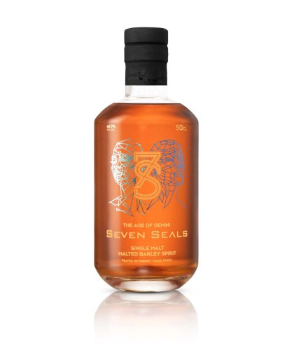 Fles Seven Seals The Age of Gemini, Zwitserse whisky, op voorraad bij slijterij t Bockje in Bathmen