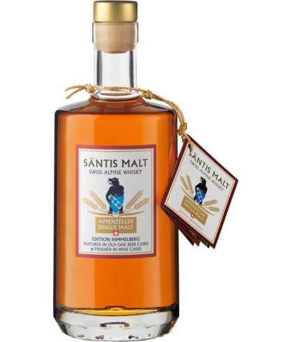 Fles Swiss Malt Santis Himmelberg, whisky, op voorraad bij slijterij ’t Bockje in Bathmen