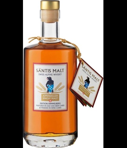 Fles Swiss Malt Santis Himmelberg, whisky, op voorraad bij slijterij t Bockje in Bathmen