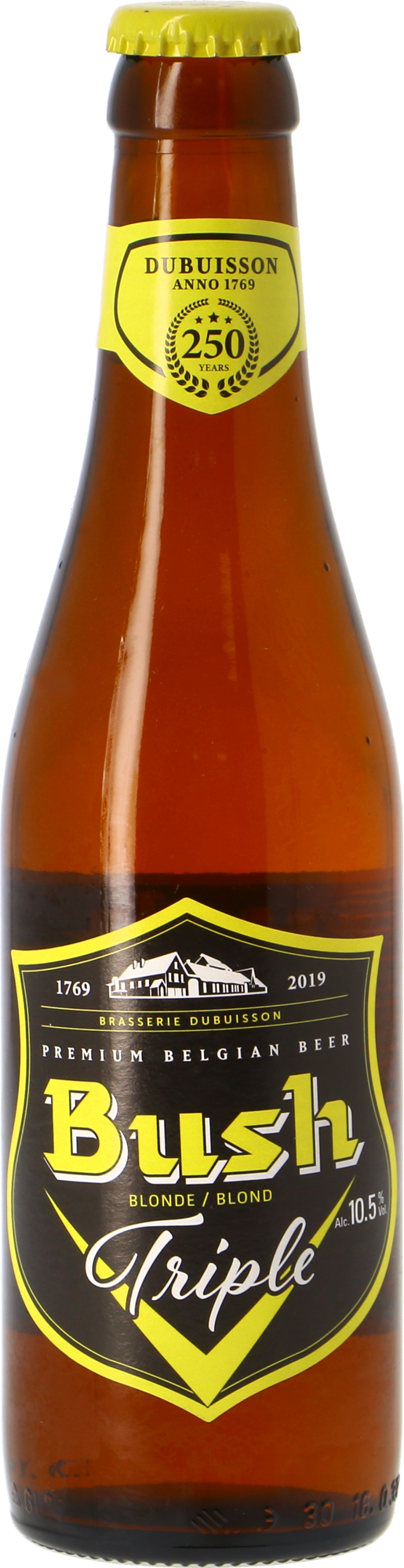 Fles Bush Triple Blond, bier van Bush, op voorraad bij slijterij t Bockje in Bathmen