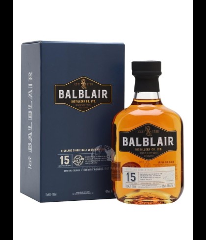 Fles Balblair 15 Years Old, single malt whisky, op voorraad bij slijterij t Bockje in Bathmen