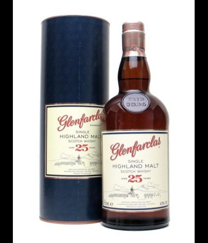 Fles Glenfarclas 25 Years Old, single malt whisky, op voorraad bij slijterij t Bockje in Bathmen