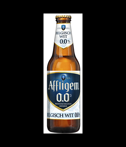 Flesje Affligem Belgisch Wit 0.0 alcoholvrij witbier van 33 centiliter, bij slijterij t Bockje in Bathmen