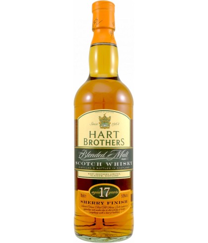 Fles Hart Brothers 17 Years Old Sherry Finish, single malt whisky, op voorraad bij slijterij t Bockje in Bathmen