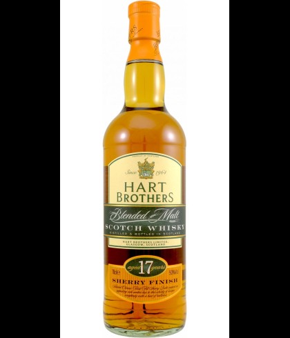 Fles Hart Brothers 17 Years Old Sherry Finish, single malt whisky, op voorraad bij slijterij t Bockje in Bathmen