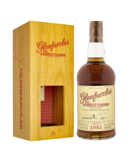 Fles Glenfarclas 1985 The Family Casks, single malt whisky, op voorraad bij slijterij t Bockje in Bathmen
