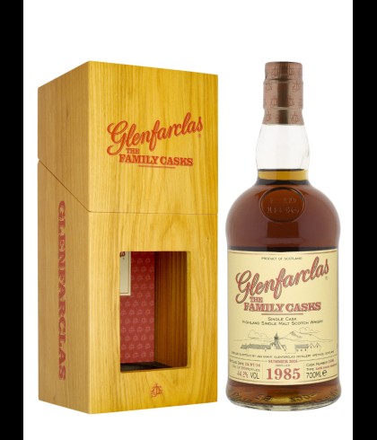 Fles Glenfarclas 1985 The Family Casks, single malt whisky, op voorraad bij slijterij t Bockje in Bathmen