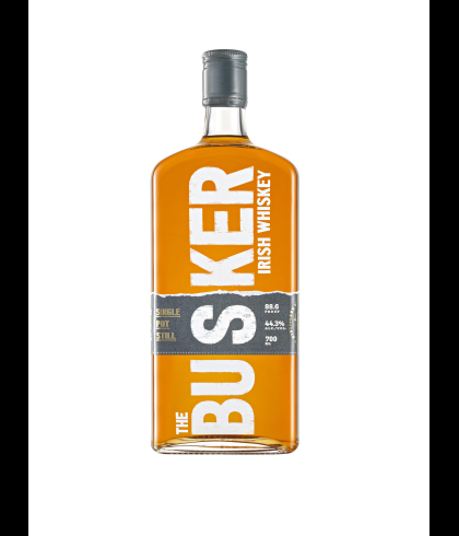 Fles The Busker Single Pot Still, Ierse whiskey van Royal Oak in County Carlow, op voorraad bij slijterij t Bockje in Bathmen