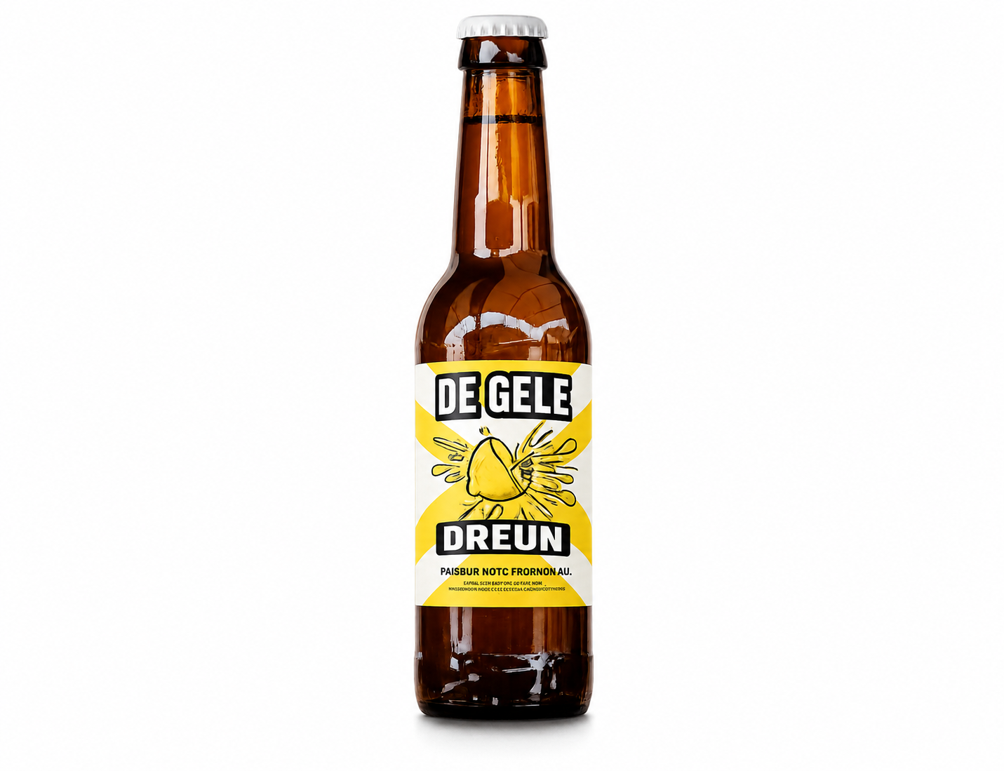 Fles Geel Gevaar De Gele Dreun Limoncello Weizen, bier van Geel Gevaar, op voorraad bij slijterij t Bockje in Bathmen