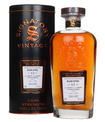 Fles Signatory Cask Strength Blair Athol 13 Years Old, single malt whisky, op voorraad bij slijterij t Bockje in Bathmen