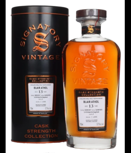 Fles Signatory Cask Strength Collection Blair Athol 13 Years Old #2, enkel vat gebotteld door Signatory Vintage, op voorraad bij slijterij t Bockje in Bathmen