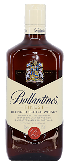 Fles Ballantine’s Finest, single malt whisky, op voorraad bij slijterij t Bockje in Bathmen