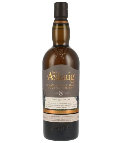 Fles Port Askaig 8 Years Old, whisky, bij slijterij t Bockje in Bathmen