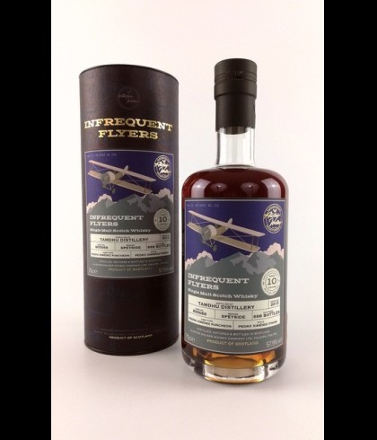 Fles Infrequent Flyers Tamdhu 2013 10 Years Old, Speyside single malt whisky uit Knockando, op voorraad bij slijterij t Bockje in Bathmen