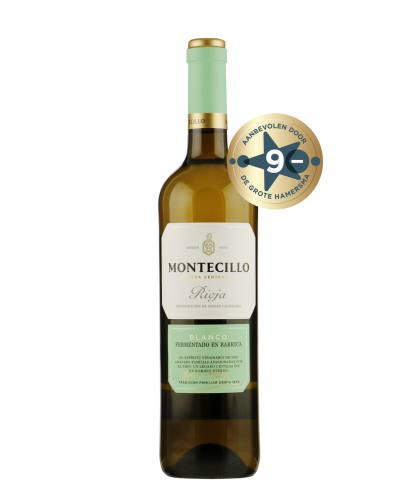 Fles Montecillo Rioja Blanco Barrel Fermented, wijn, op voorraad bij slijterij t Bockje in Bathmen