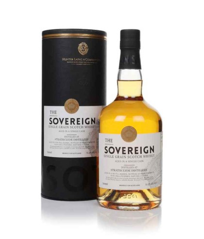 Fles The Sovereign Strathclyde 34 Years Old, whisky, op voorraad bij slijterij t Bockje in Bathmen
