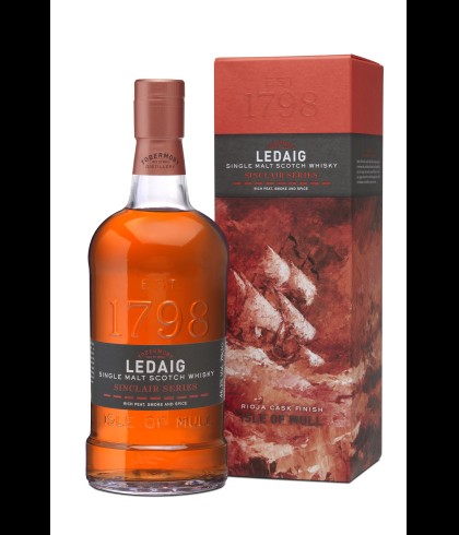 Fles geturfde single malt van het eiland Mull, op voorraad bij slijterij t Bockje in Bathmen