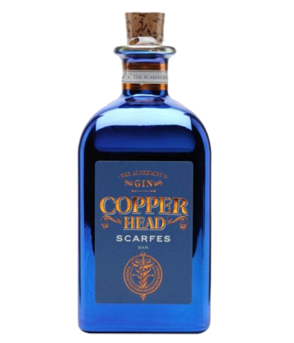 Fles Copperhead Gin Scarfes Bar, gin, op voorraad bij slijterij t Bockje in Bathmen