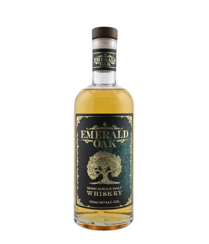 Fles Emerald Oak Irish Single Malt Whiskey, single malt whisky, op voorraad bij slijterij t Bockje in Bathmen