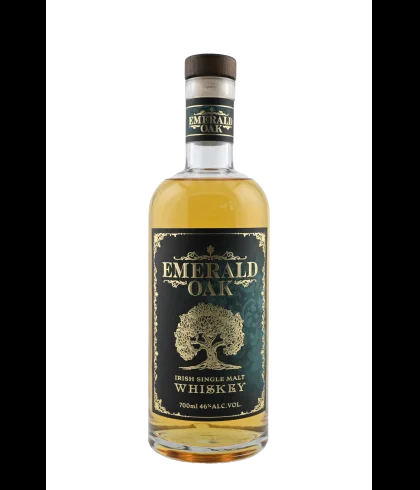 Fles Emerald Oak Irish Single Malt Whiskey, single malt whisky, op voorraad bij slijterij t Bockje in Bathmen