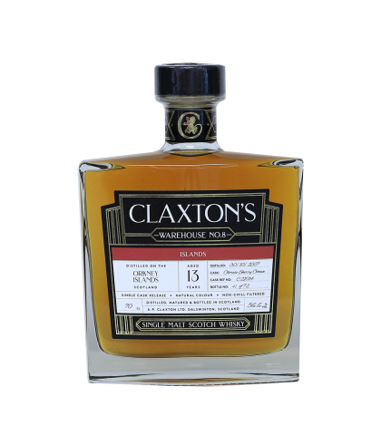 Fles Claxton's Single Cask Orkney Islands 13Y 2007, whisky, op voorraad bij slijterij t Bockje in Bathmen