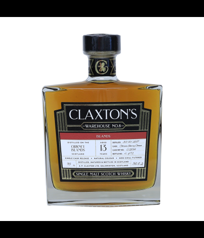 Fles Claxton's Single Cask Orkney Islands 13Y 2007, whisky, op voorraad bij slijterij t Bockje in Bathmen