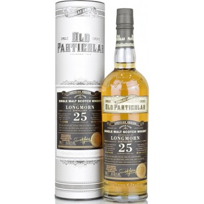 Fles Old Particular Longmorn 25 Years Old, Schots enkel vat van bottelaar Old Particular, op voorraad bij slijterij t Bockje in Bathmen