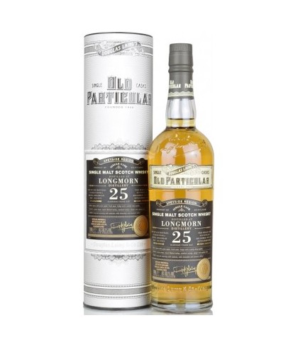 Fles Old Particular Longmorn 25 Years Old, Schots enkel vat van bottelaar Old Particular, op voorraad bij slijterij t Bockje in Bathmen