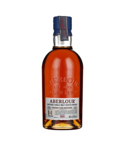 Fles Aberlour 14 Years Old Double Cask Matured, Speyside single malt whisky, op voorraad bij slijterij t Bockje in Bathmen