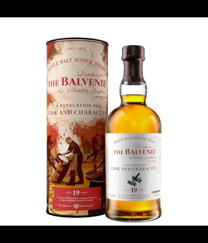 Fles The Balvenie 19 Years Old A Revelation of Cask and Character, single malt whisky, op voorraad bij slijterij t Bockje in Bathmen