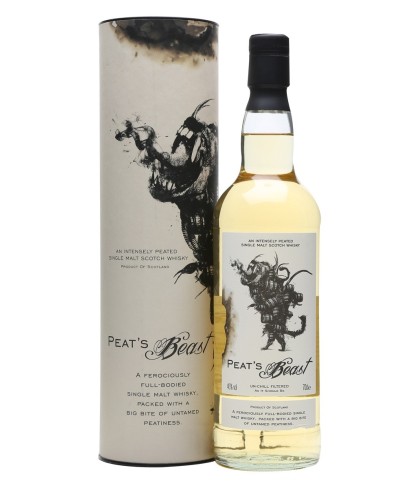Fles Peat's Beast, whisky, op voorraad bij slijterij t Bockje in Bathmen