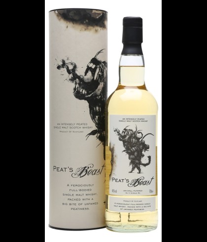 Fles Peat's Beast, whisky, op voorraad bij slijterij t Bockje in Bathmen