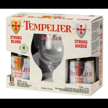 Tempelier Geschenkverpakking 2x33cl met Glas