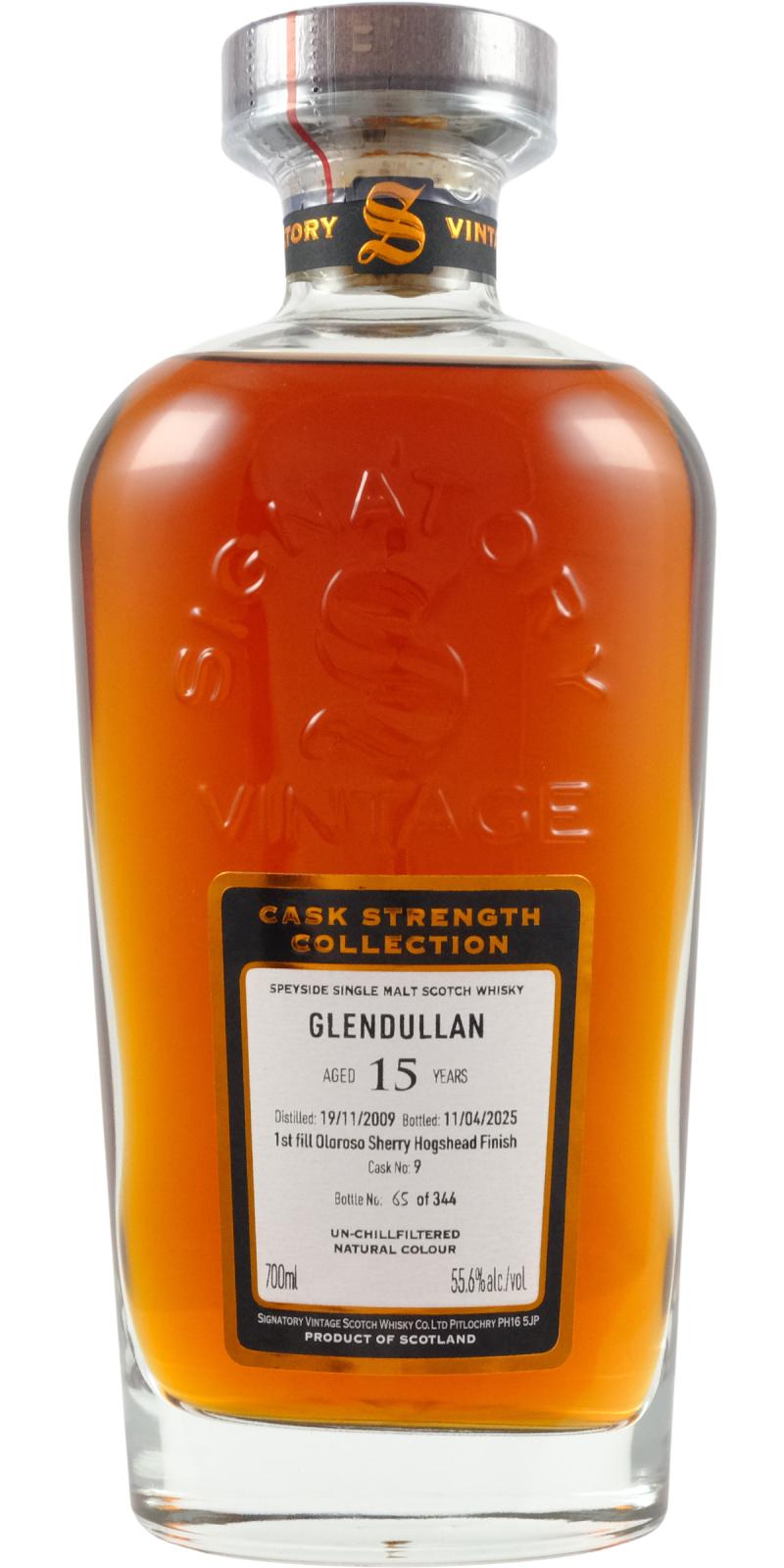 Fles Signatory Vintage Glendullan 15 Years Old 2009, whisky, op voorraad bij slijterij t Bockje in Bathmen