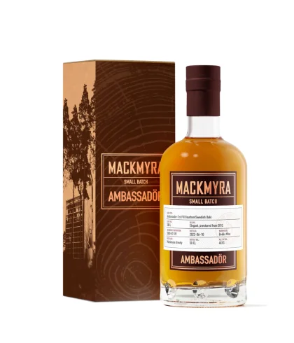 Fles Mackmyra Ambassador, Zweedse single malt whisky, op voorraad bij slijterij t Bockje in Bathmen