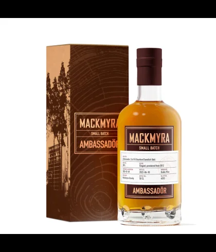 Fles Mackmyra Ambassador, Zweedse single malt whisky, op voorraad bij slijterij t Bockje in Bathmen