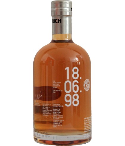 Fles Bruichladdich 1998 Ancien Regime, whisky, op voorraad bij slijterij t Bockje in Bathmen