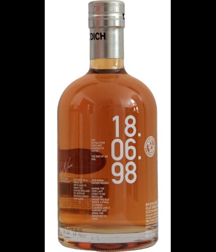 Fles Bruichladdich 1998 Ancien Regime, whisky, op voorraad bij slijterij t Bockje in Bathmen