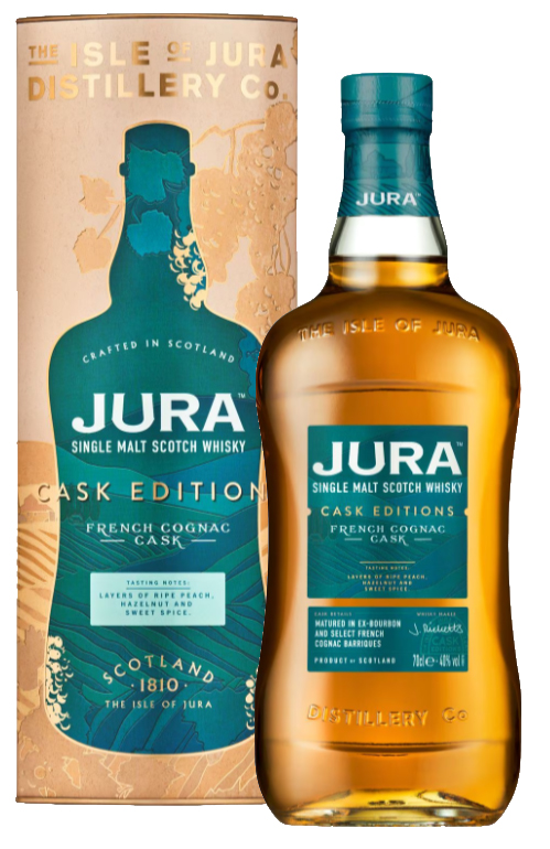 Fles single malt van Jura, op voorraad bij slijterij t Bockje in Bathmen