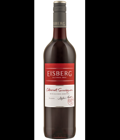 Fles Eisberg Cabernet Sauvignon Rood 0,0, alcoholvrije rode wijn uit Duitsland, op voorraad bij slijterij t Bockje in Bathmen