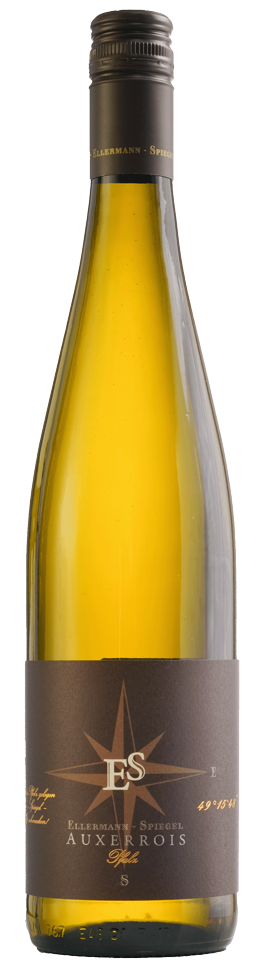 Fles Ellermann-Spiegel Auxerrois Trocken, wijn, bij slijterij ’t Bockje in Bathmen