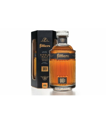 Fles Filliers Single Malt Sherry Oak 10 Years Old, single malt whisky, op voorraad bij slijterij t Bockje in Bathmen