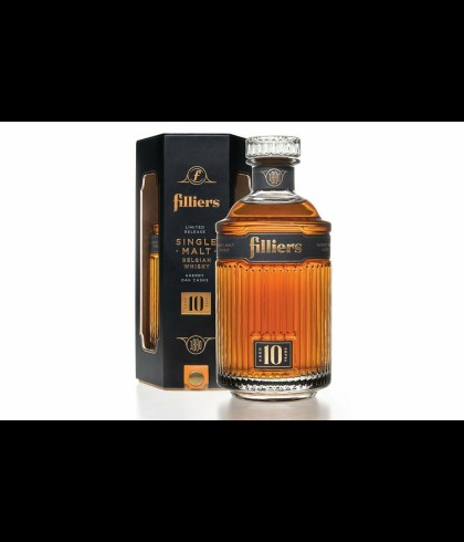 Fles Filliers Single Malt Sherry Oak 10 Years Old, single malt whisky, op voorraad bij slijterij t Bockje in Bathmen