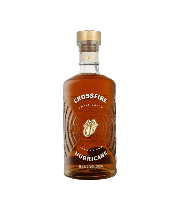 Fles Crossfire Hurricane Gold by The Rolling Stones, rum, bij slijterij ’t Bockje in Bathmen