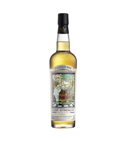 Fles Compass Box The Peat Monster Cask Strength, single malt whisky, op voorraad bij slijterij t Bockje in Bathmen