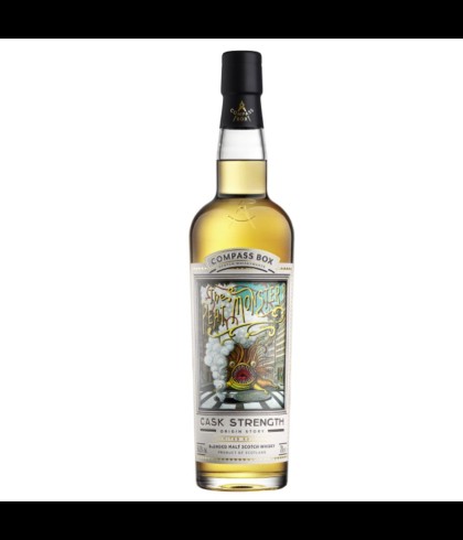 Fles Compass Box The Peat Monster Cask Strength, single malt whisky, op voorraad bij slijterij t Bockje in Bathmen