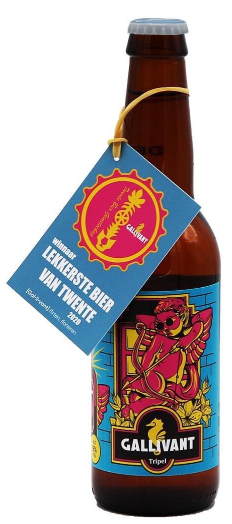 Fles Gallivant - Wingman Tripel, bier van Gallivant, op voorraad bij slijterij ’t Bockje in Bathmen