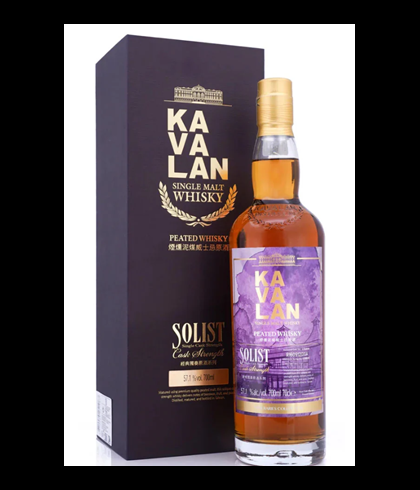 Fles Kavalan 9Y Single Cask Peated, whisky, bij slijterij ’t Bockje in Bathmen