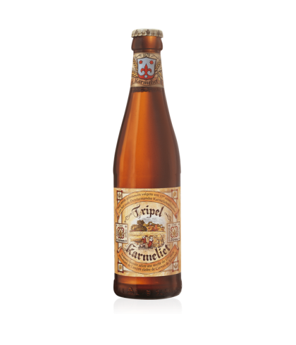Fles Karmeliet Tripel, bier van Karmeliet, bij slijterij t Bockje in Bathmen