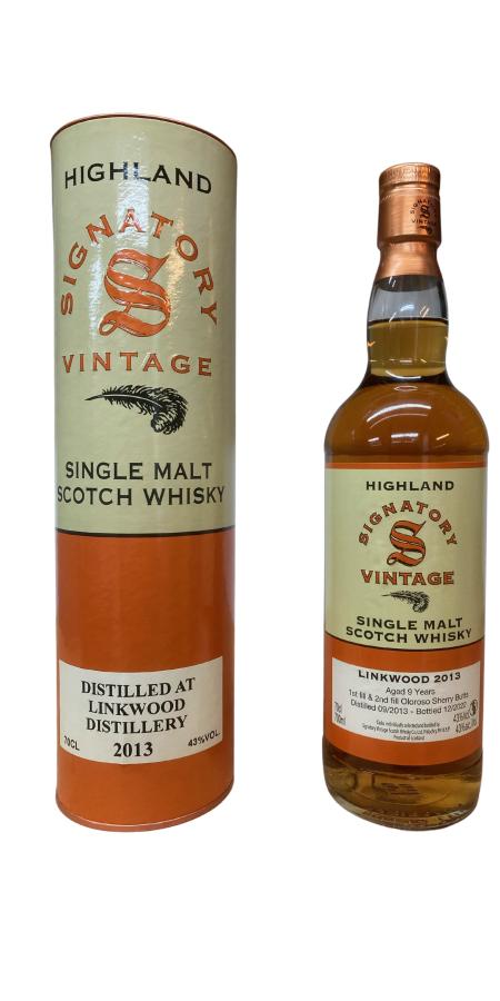 Fles Signatory vintage 2013 Linkwood Copper, enkel vat gebotteld door Signatory Vintage, op voorraad bij slijterij t Bockje in Bathmen